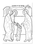 Entrance of The Theotokos - Line Drawing (Handouts)