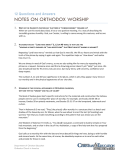 12 Questions: NOTES ON ORTHODOX WORSHIP (Handouts)